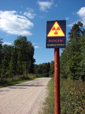 Radioactive contamination sign clipart