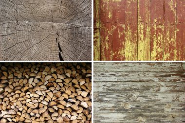 Set of wood textures clipart