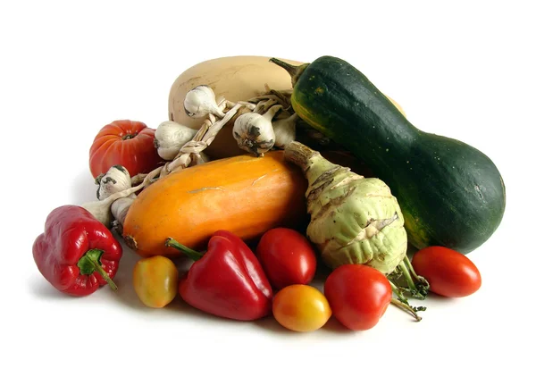 Νωπά λαχανικά απομονωμένα σε λευκό Εικόνα Αρχείου