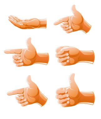 Set of gesture arm clipart