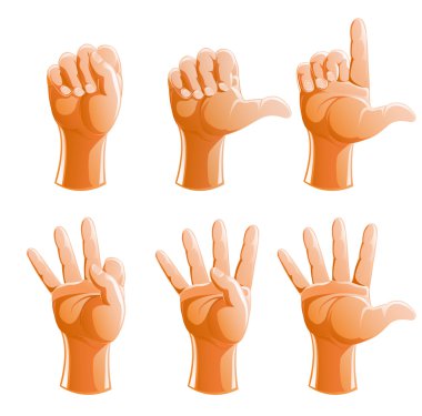 Set of gesture arm for account clipart