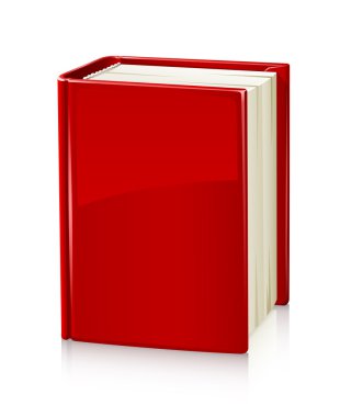 Book with red cover clipart