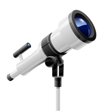 Telescope on support clipart