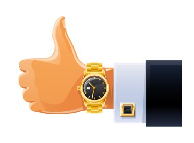 Watch on hand clipart