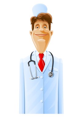 Doctor with phonendoscope clipart