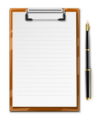 Clipboard with pen clipart