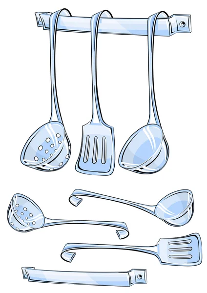 Set utensilios de cocina — Vector de stock
