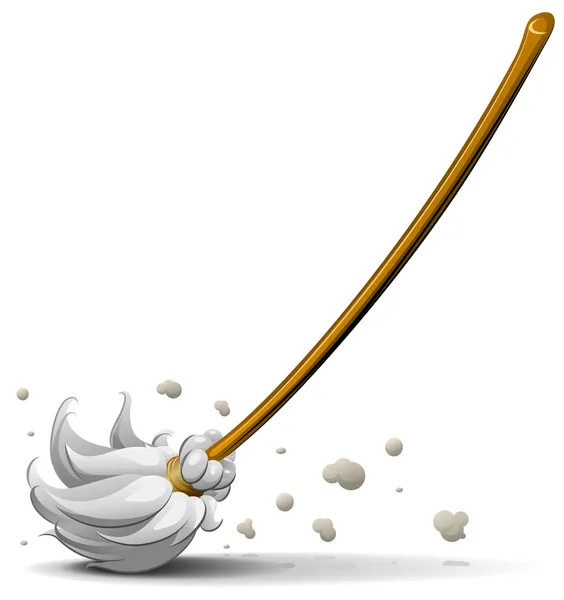 Broom sweep floor — Stock Vector