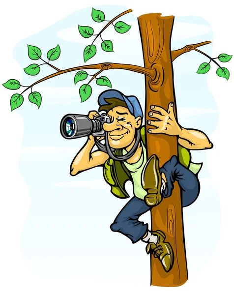 Paparazzi-Foto von einem Baum — Stockvektor