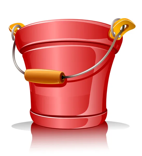 红色金属桶 — 图库矢量图片