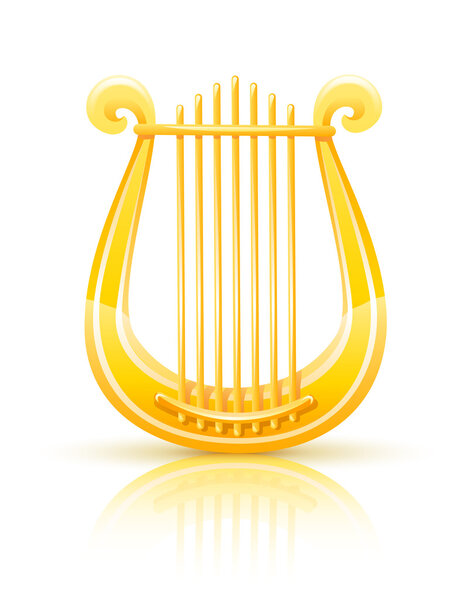 Greek golden lyre