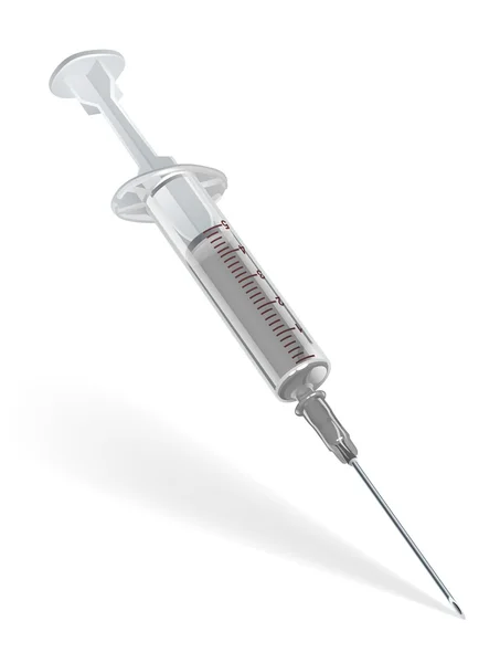 带有疫苗的注射器 — 图库矢量图片