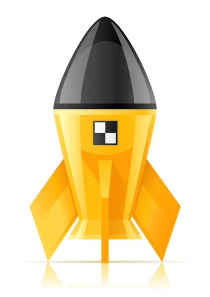 黄色的宇宙火箭 — 图库矢量图片