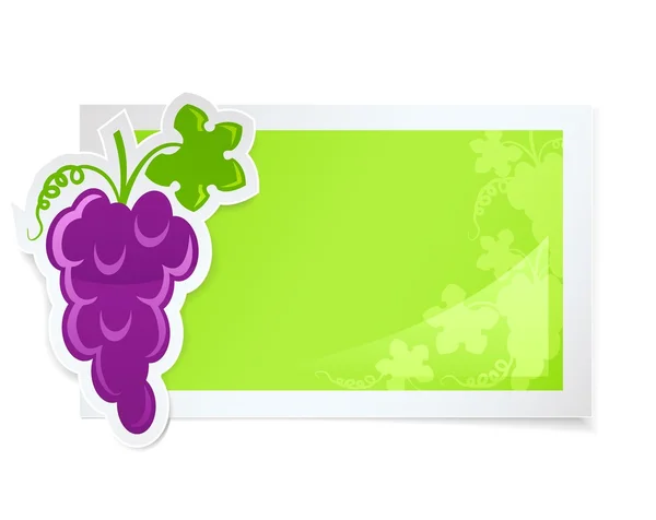 Наклейка с виноградом — стоковый вектор