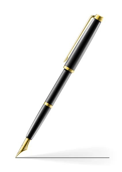 Penna dorata — Vettoriale Stock