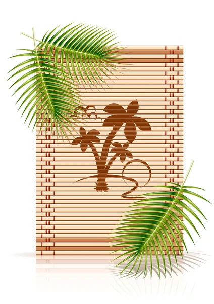 Bambusmatte tropische Palme — Stockvektor