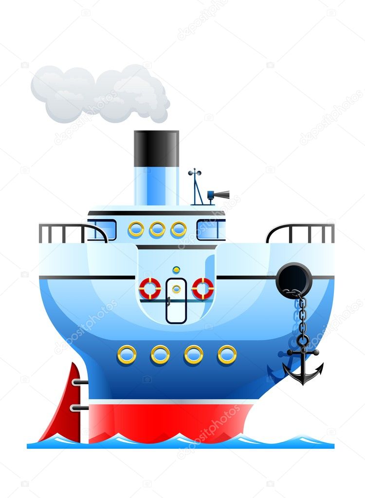 Blue ship