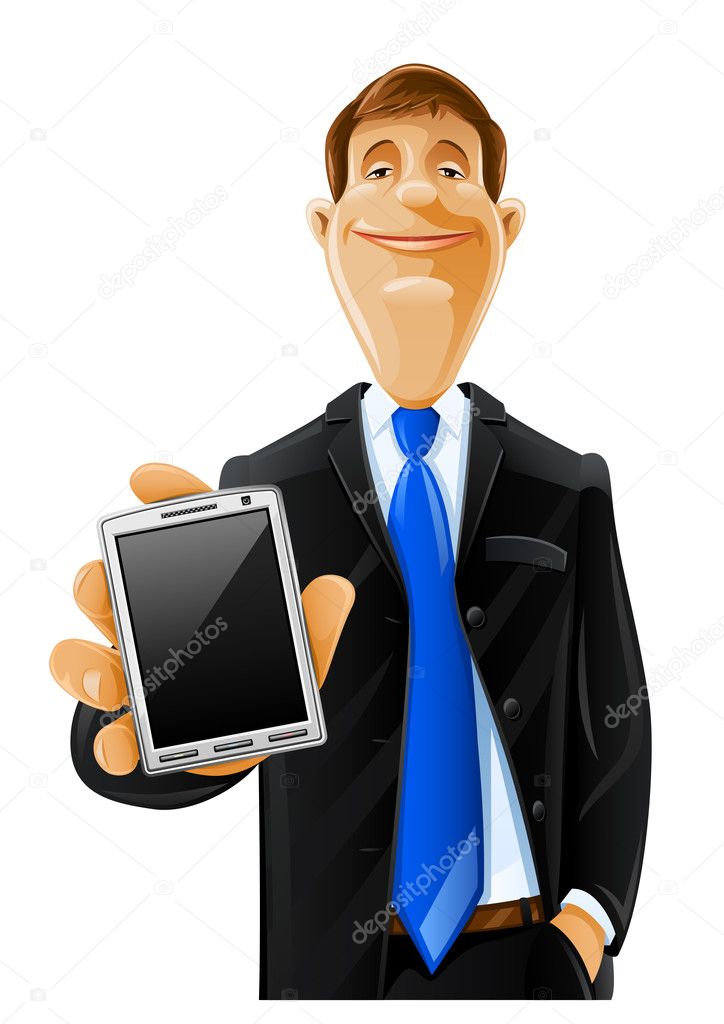 Handsome man with phone