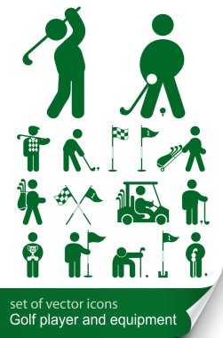 Set of golf icon clipart