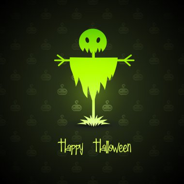 Scarecrow for halloween on background clipart