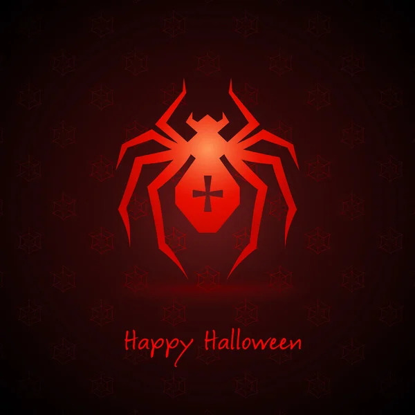 Spindel för halloween på bakgrund — Stock vektor