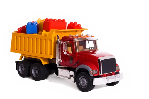 Ciężarówek przewożących bloki — Zdjęcie stockowe