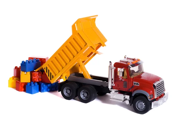 Skládka kamion hračka — Stock fotografie