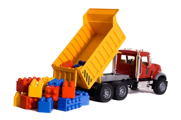 Skládka kamion hračka Stock Obrázky
