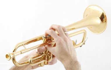 Trumpet player clipart
