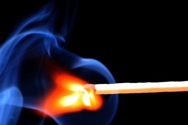Flaming match clipart