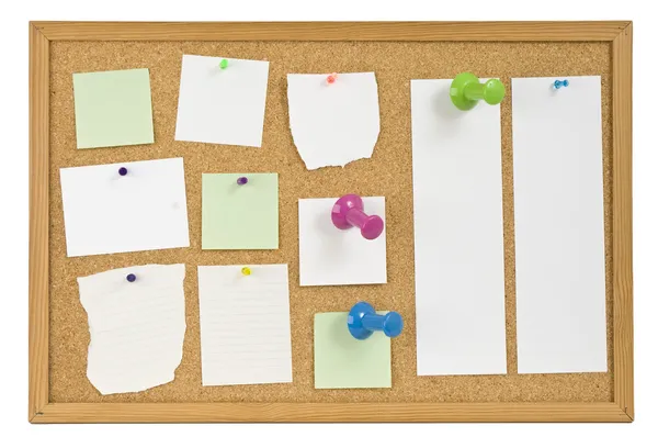 Message board with papers — Stock Photo, Image