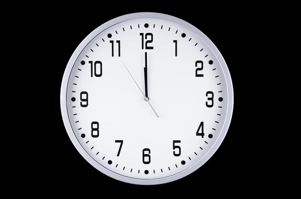 Velké bílé nástěnné hodiny — Stock fotografie