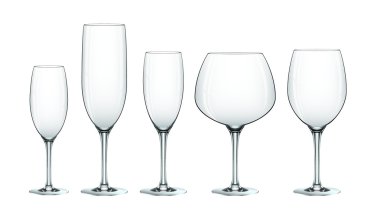 Wine glass set eps10