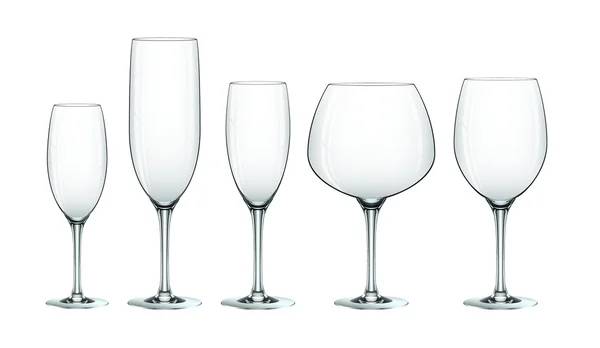 Набір скляних вин eps10 — стоковий вектор