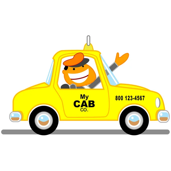 Taxi driver cartone animato — Foto Stock