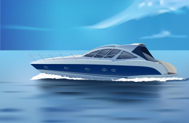 Luxury boat clipart