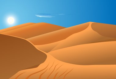 Desert dunes clipart