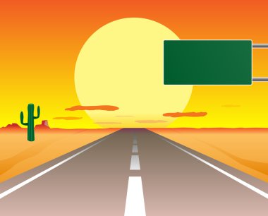 Desert road clipart