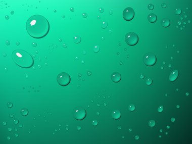 Green water drops clipart