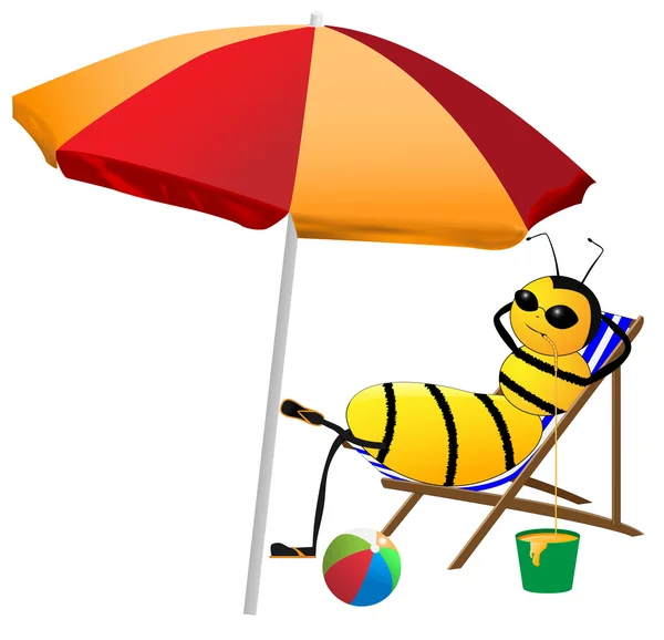 Пчела в отпуске — стоковый вектор