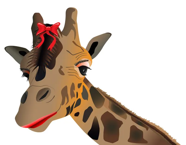 Леди жираф — стоковый вектор