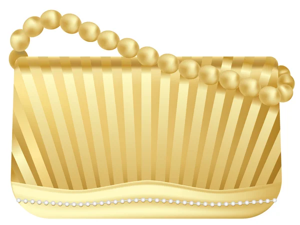 Golden handbag — Stock Vector
