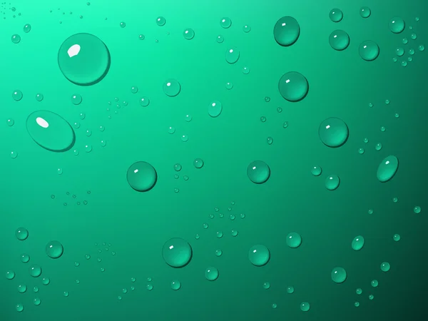 stock vector Green water drops