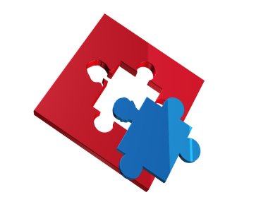 Man-woman puzzle clipart