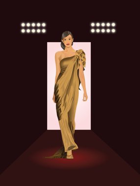 On the runway clipart