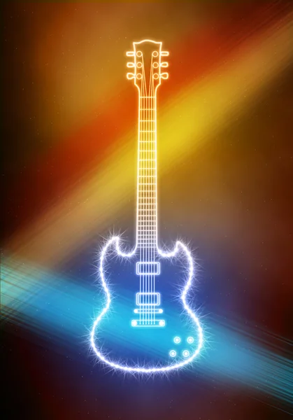Sparkling guitar — Stock Photo, Image