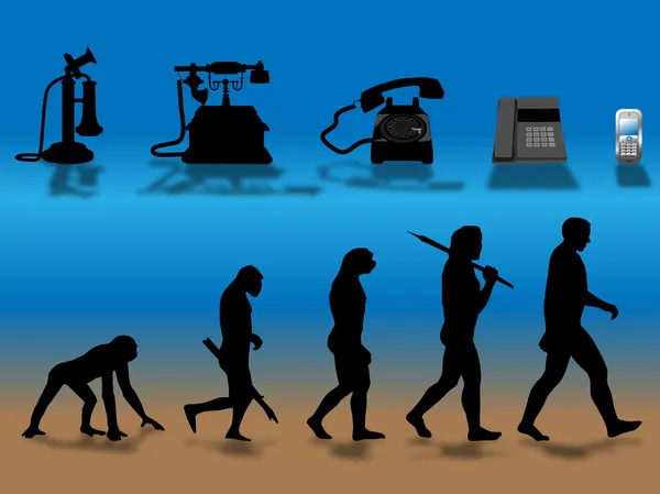 stock image Phone evolution