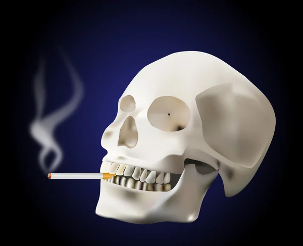 stock image Smoking skull