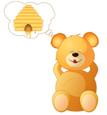 Teddy dreams clipart