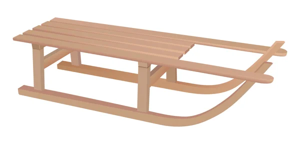 Trineo de madera — Vector de stock
